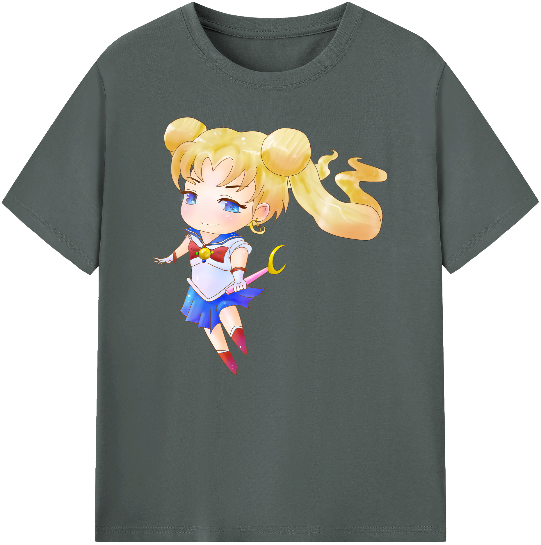 （画像用） 美少女戦士セーラームーン 愛野 美奈子 あいの みなこ Sailor Moon Aino Minako 綿100％ メンズ半袖Tシャツ｜肌触りやわらか＆通気性